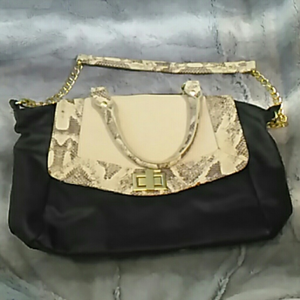 Snakeskin crossbody handbag